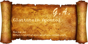 Glattstein Apostol névjegykártya